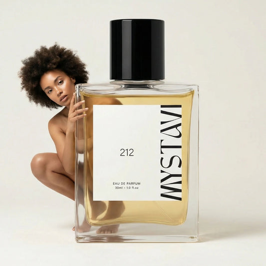 Long lasting perfume for women Mystavi 212 Eau De Parfum sensual fragrance on skin